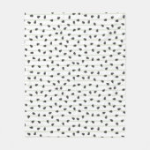 Minimalist Watermelon Seeds and Stripes Summer Wra フリースブランケット (正面)