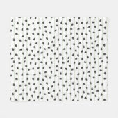 Minimalist Watermelon Seeds and Stripes Summer Wra フリースブランケット (正面(横))