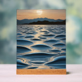 Minimalist Waves at Dawn アクリルサイン (ニュートラル)