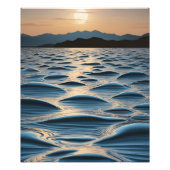 Minimalist Waves at Dawn フォトプリント (正面)