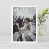 Minimalist We Eloped QR Code Elopement 案内状 (スタンド正面)