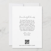 Minimalist We Eloped QR Code Elopement 案内状 (裏面)