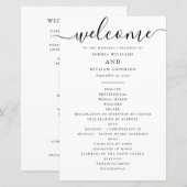 Minimalist Wedding | カリグラフィー式次第 (正面/裏面)