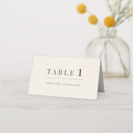 Minimalist Wedding | ソフトベージュ プレイスカード