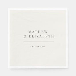 Minimalist Wedding | ホワイト スタンダードランチョンナプキン