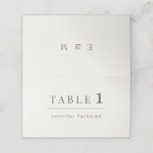 Minimalist Wedding | ホワイト プレイスカード (外部開封)