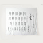 Minimalist Wedding Alphabetical Seating Chart タペストリー (正面(横))