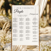 Minimalist Wedding Alphabetical Seating Chart ポスター