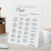 Minimalist Wedding Alphabetical Seating Chart 台座サイン (インサイチュ)