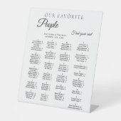 Minimalist Wedding Alphabetical Seating Chart 台座サイン (正面)
