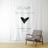 Minimalist Wedding Backdrop Banner Elegant Script  タペストリー (インサイチュ)
