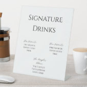 Minimalist Wedding Bar Sign | Custom Modern Black 台座サイン (インサイチュ)