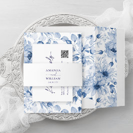 Minimalist Wedding Belly Band with Couple’s Names  招待状ベリーバンド