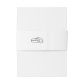 Minimalist Wedding Belly Band Wrap | Elegant 招待状ベリーバンド (裏面例)