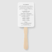 Minimalist Wedding Ceremony Order of Service  ハンドファン (裏面)