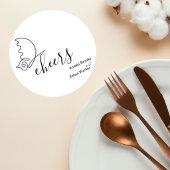 Minimalist Wedding Coaster ラウンドペーパーコースター