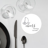 Minimalist Wedding Coaster ラウンドペーパーコースター