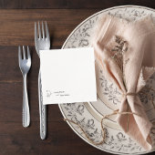 Minimalist Wedding Cocktail Napkin スタンダードカクテルナプキン