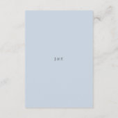 Minimalist Wedding Details Card Dusky Blue エンクロージャーカード (裏面)