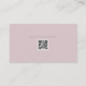 Minimalist Wedding Details Card Dusky Rose エンクロージャーカード (裏面)