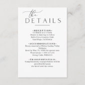 Minimalist Wedding Details Enclosure card エンクロージャーカード (正面)