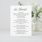 Minimalist Wedding Details Information Insert Card 出欠カード (スタンド正面)