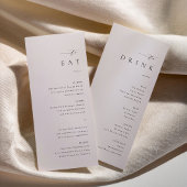 Minimalist Wedding Dinner and Drink Menu メニュー