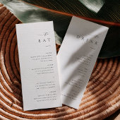 Minimalist Wedding Dinner and Drink Menu メニュー