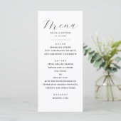 Minimalist Wedding | Elegant Chic Reception Dinner メニュー (スタンド正面)