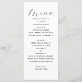 Minimalist Wedding | Elegant Chic Reception Dinner メニュー (正面)