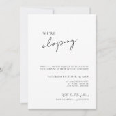 Minimalist Wedding Elopement Invitation 招待状 (正面)