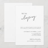 Minimalist Wedding Elopement Invitation 招待状 (正面/裏面)