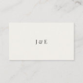 Minimalist Wedding Escort Cards | ウォームアイボリー プレイスカード (裏面)