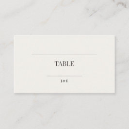 Minimalist Wedding Escort Cards | Warm Ivory プレイスカード