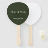 Minimalist Wedding Fan Keepsake ハンドファン (正面&裏面)