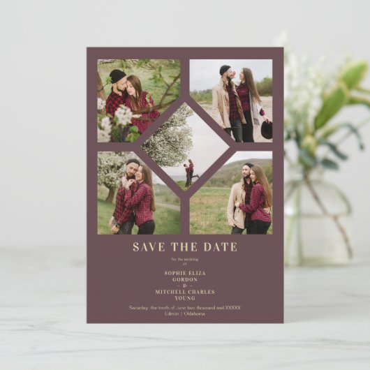 Minimalist Wedding Fancy 5 Photos Collage (スタンド正面)