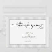 Minimalist Wedding Favor  サンキューカード (正面/裏面)