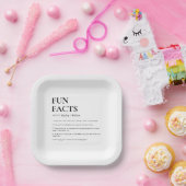 Minimalist Wedding Fun Facts ペーパープレート (パーティー)