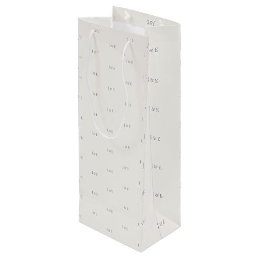 Minimalist Wedding Gift Bag | ウォームアイボリー ワインギフトバッグ (裏面アングル)