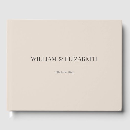 Minimalist Wedding Guest Book | ソフトラテ ゲストブック (正面)