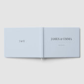 Minimalist Wedding Guest Book | ダスキーブルー ゲストブック (全面)
