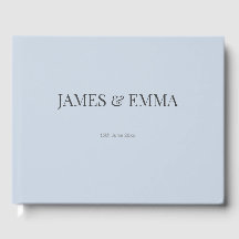 Minimalist Wedding Guest Book | ダスキーブルー