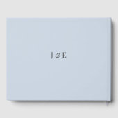 Minimalist Wedding Guest Book | Dusky Blue ゲストブック (裏面)