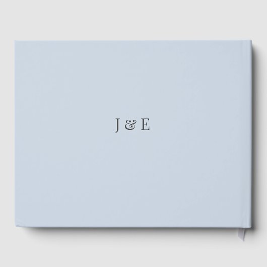Minimalist Wedding Guest Book | Dusky Blue ゲストブック (裏面)