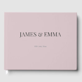 Minimalist Wedding Guest Book Dusty Rose  ゲストブック