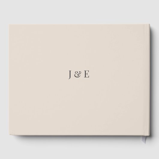 Minimalist Wedding Guest Book Soft Latte ゲストブック (裏面)