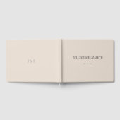 Minimalist Wedding Guest Book | Soft Latte ゲストブック (全面)