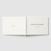 Minimalist Wedding Guest Book | Warm Ivory ゲストブック (全面)