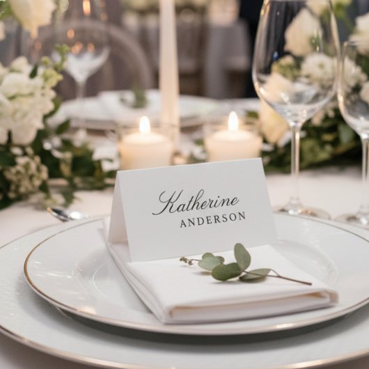 Minimalist Wedding Guest Dinner Party  プレイスカード