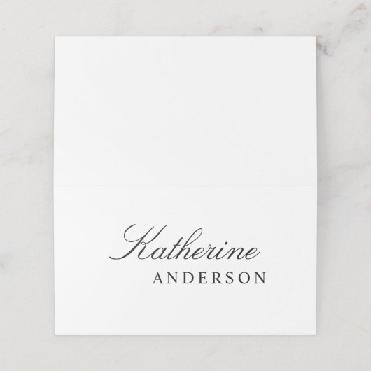 Minimalist Wedding Guest Dinner Party  プレイスカード (外部開封)